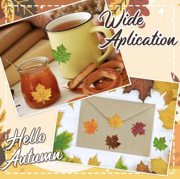 Autumn Leaf Sticker Roll - 500 - Picture 4 of 5